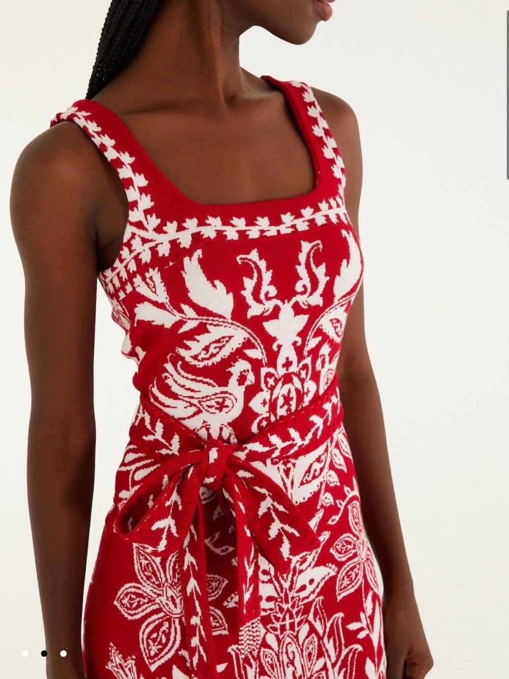 Red Miranda Knit Mini Dress - Picture 3 of 4